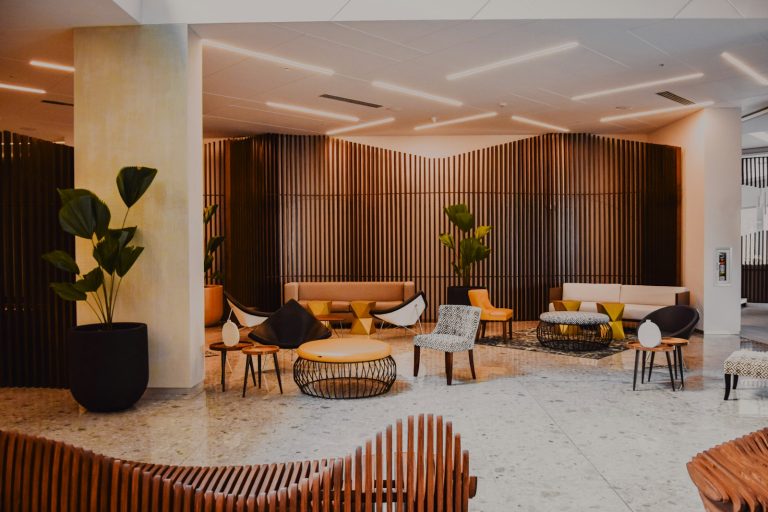 Hotel lobby lounge
